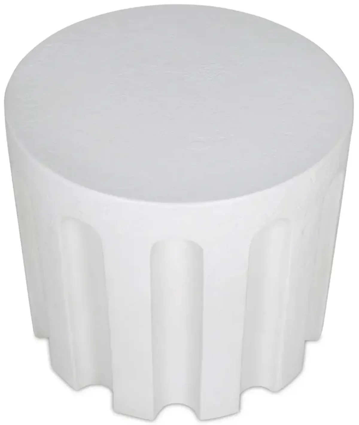 Eris Outdoor Accent Table White