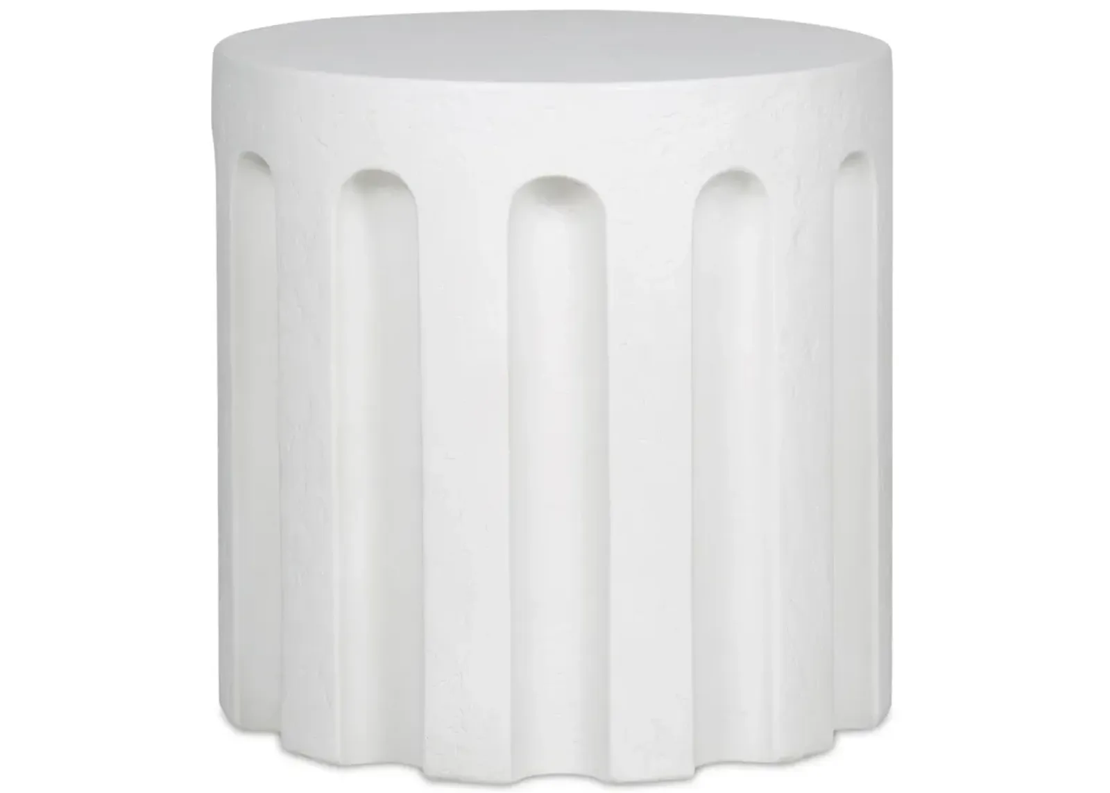 Eris Outdoor Accent Table White