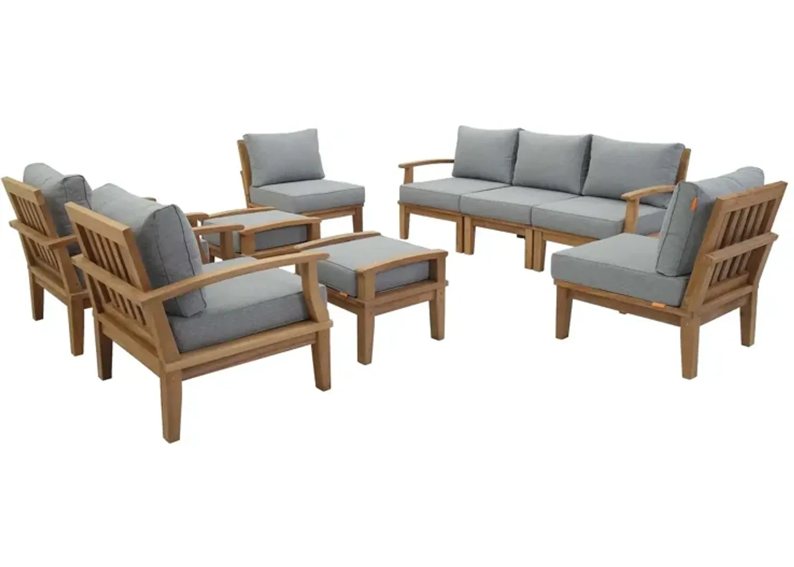 Marina 9 Piece Outdoor Patio Teak Set