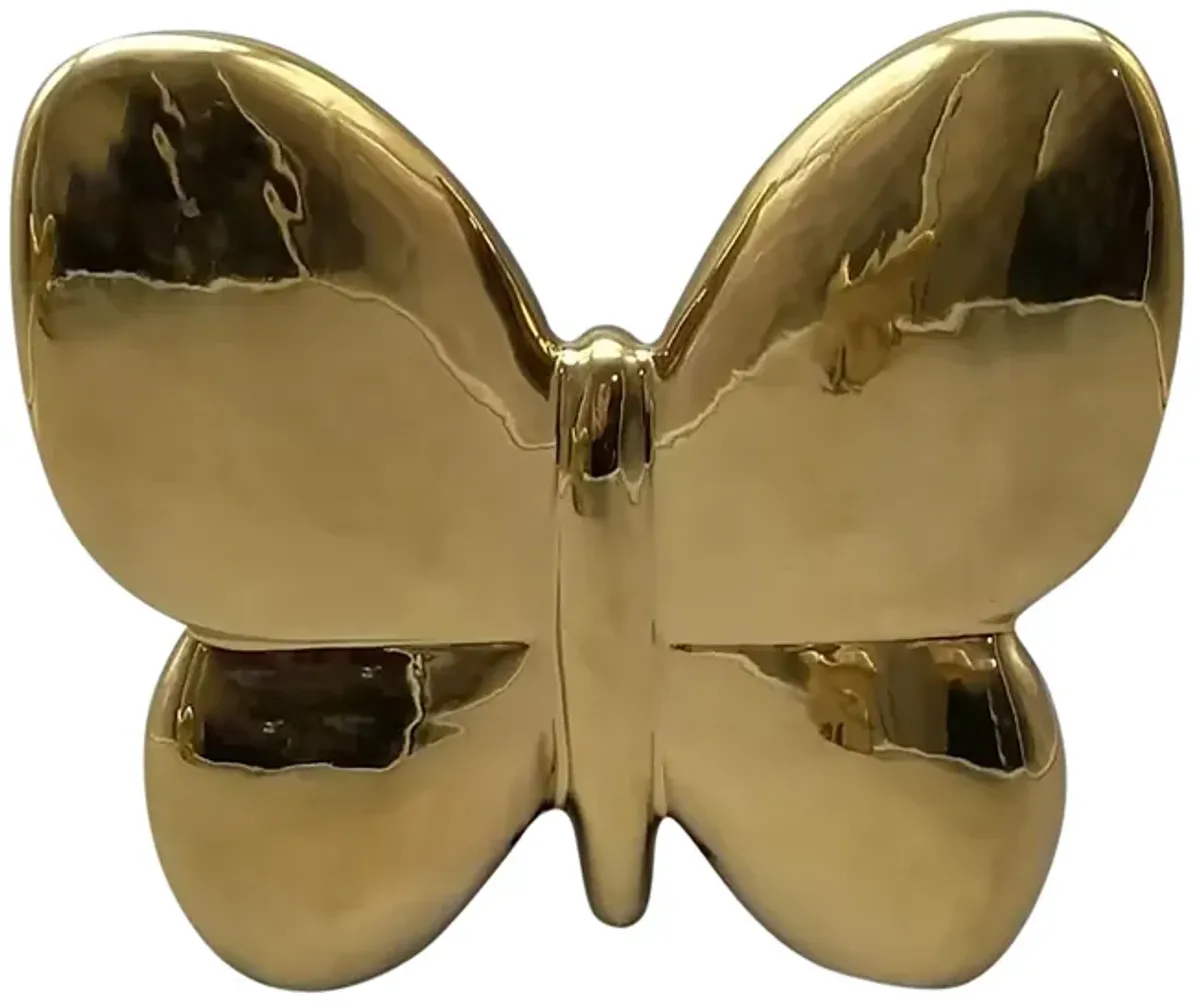 Cer, 6" Balloon Butterfly, Gold