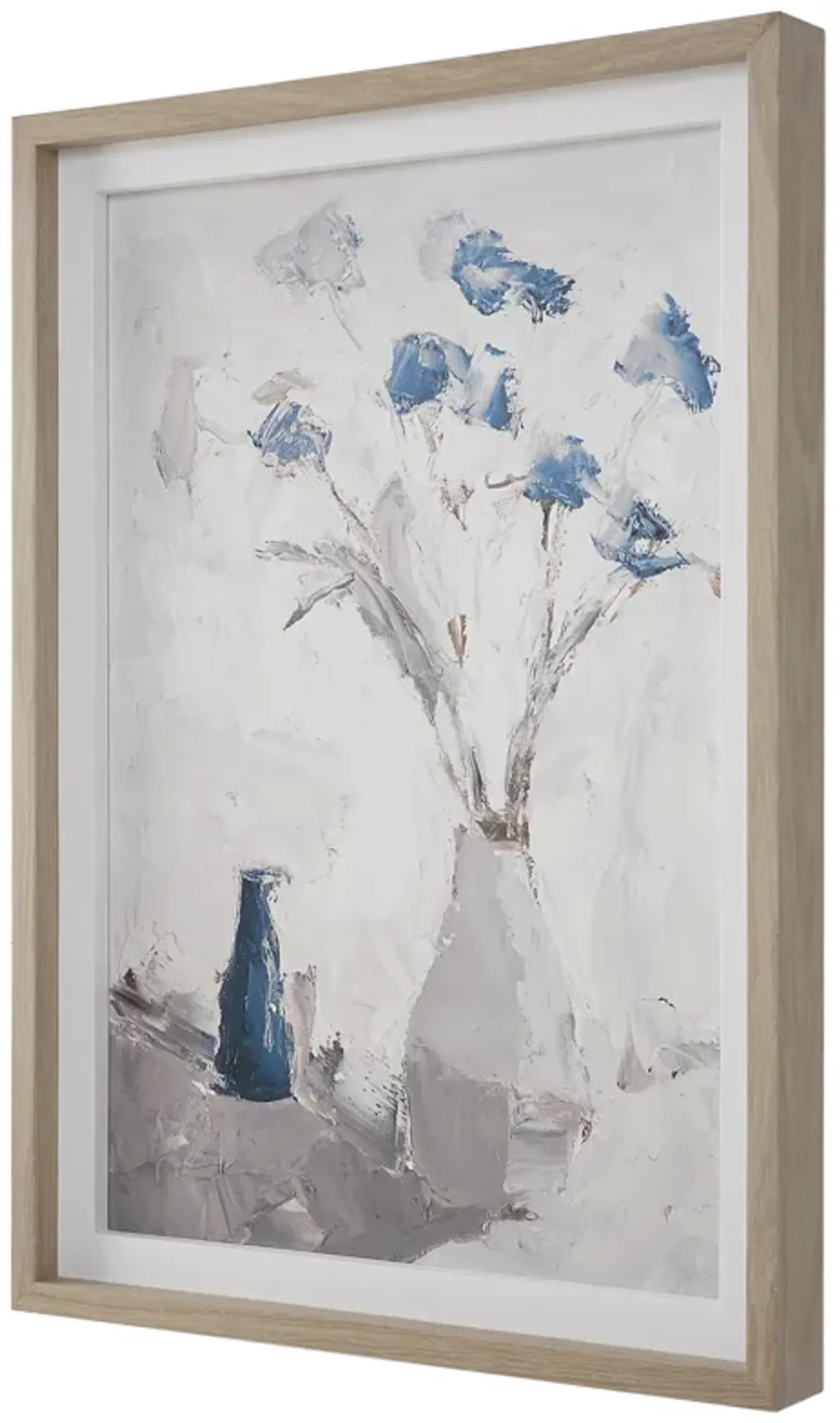 Blue Flowers In Vase Framed Print