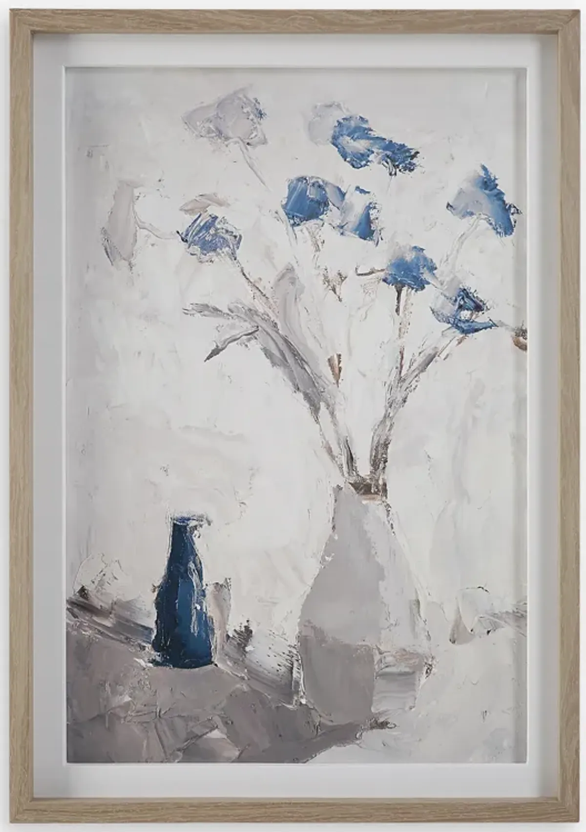 Blue Flowers In Vase Framed Print