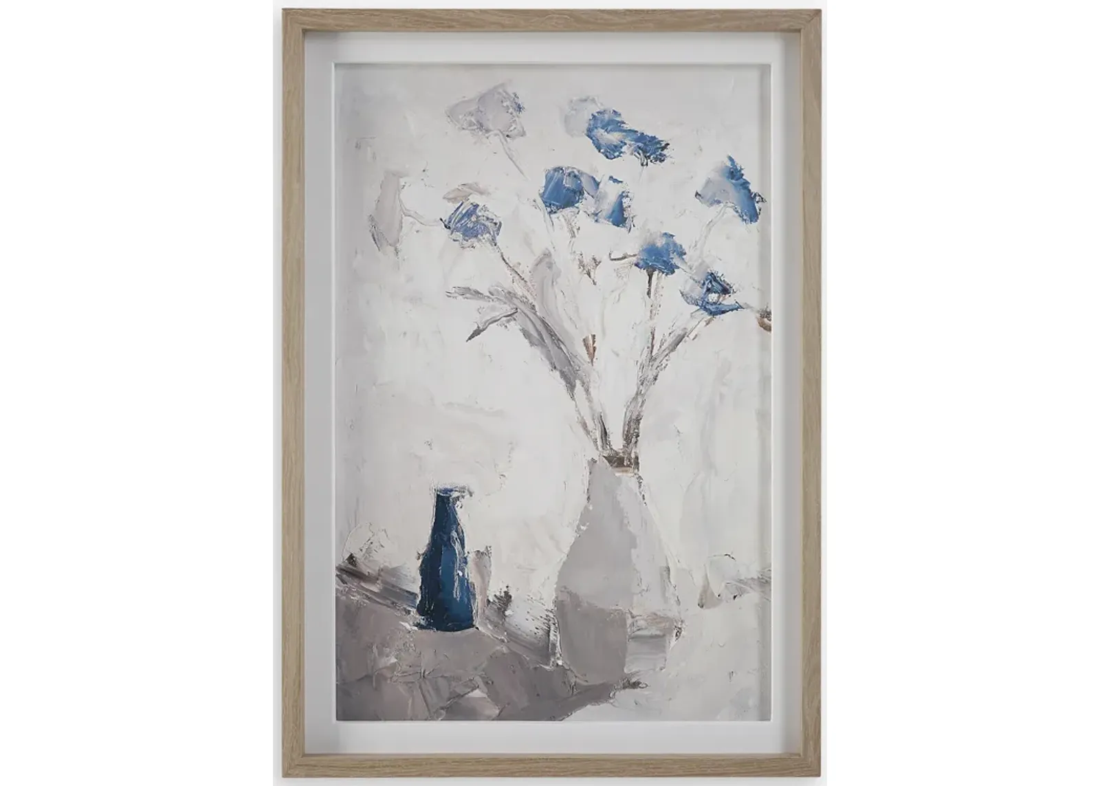 Blue Flowers In Vase Framed Print