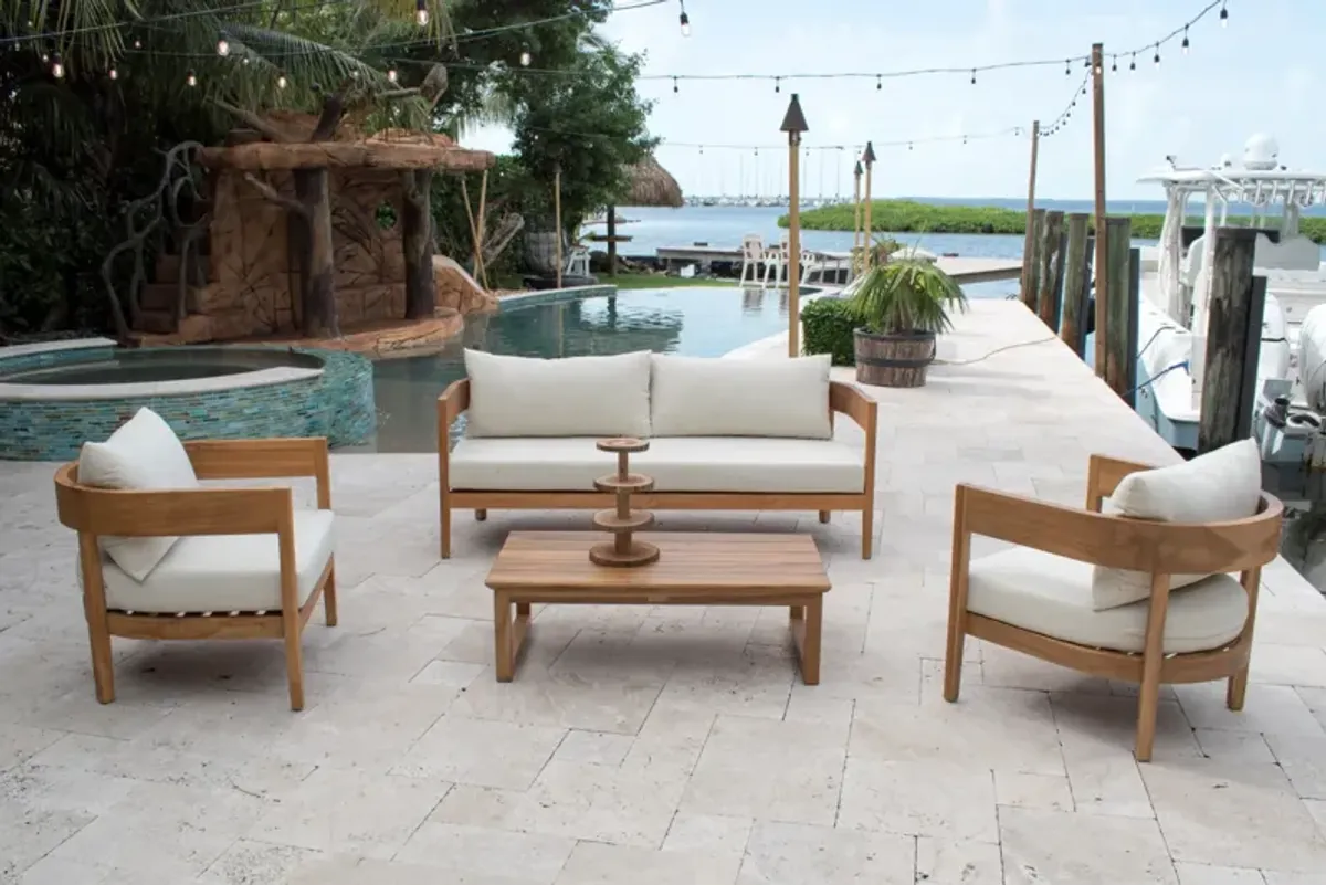 Panama Jack Bali Teak 5-Piece Seating Set