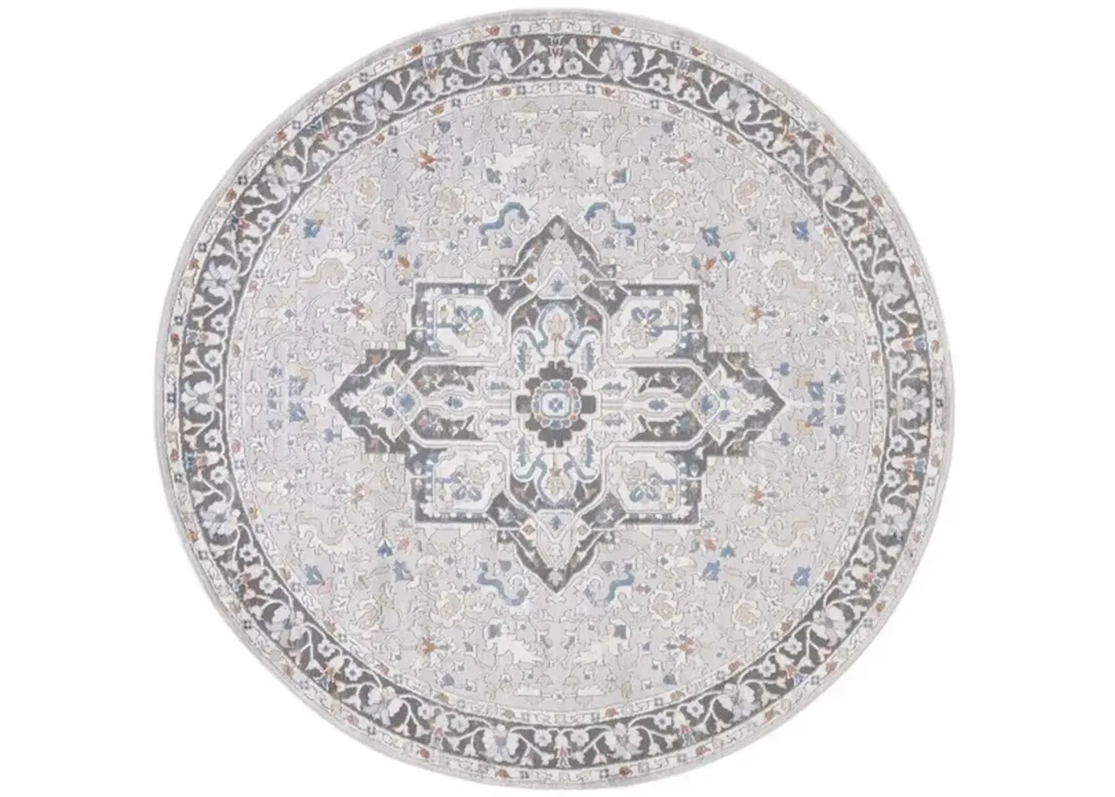 ETERNAL 216 Grey  6'-7' X 6'-7' Round Round Rug