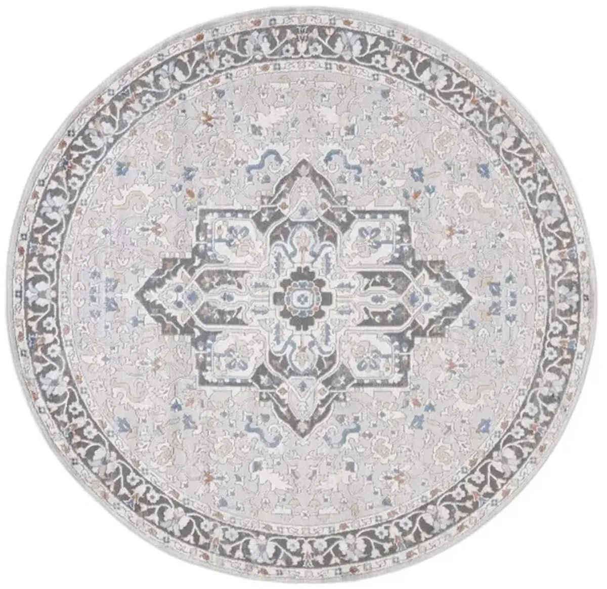 ETERNAL 216 Grey  6'-7' X 6'-7' Round Round Rug