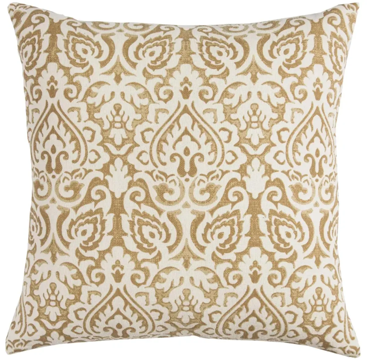 Damask Yellow  Pillow