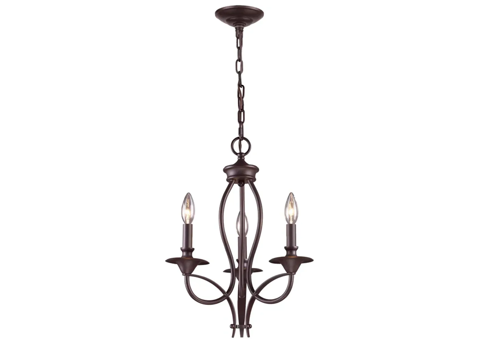 Medford 14" Wide 3-Light Chandelier - Oiled Bronze