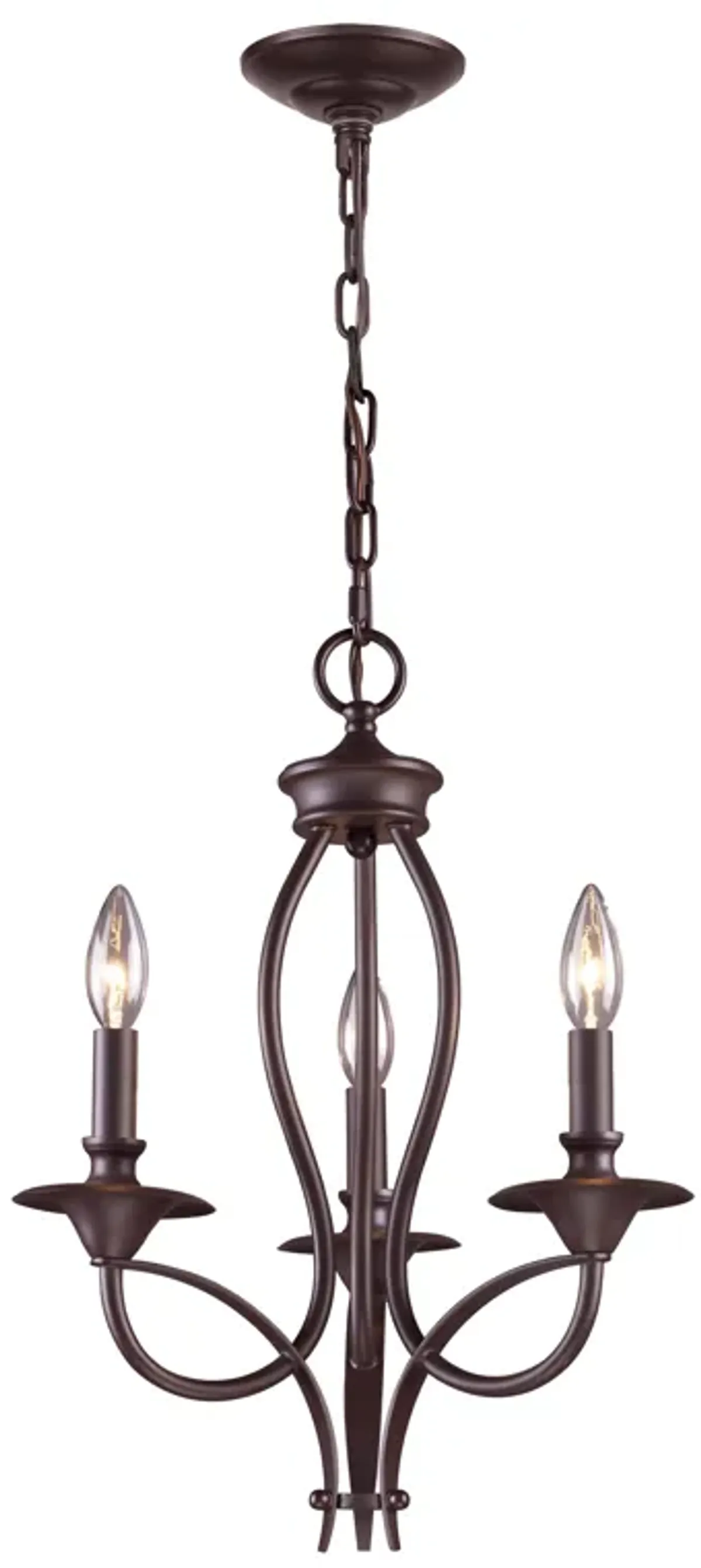 Medford 14" Wide 3-Light Chandelier - Oiled Bronze