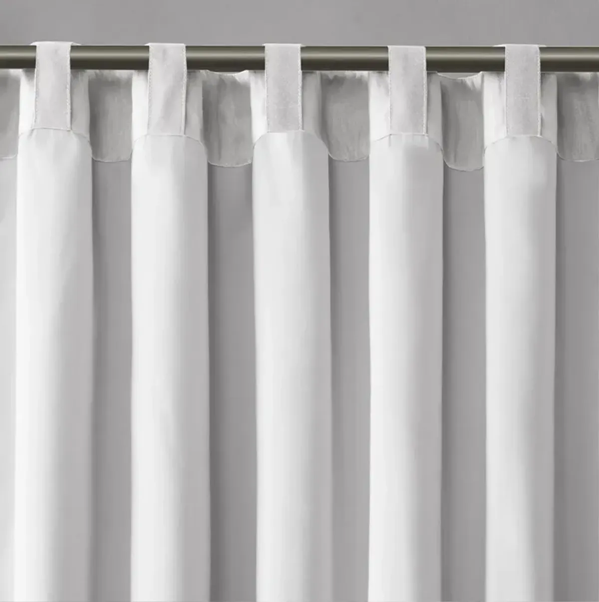 Madison Park Andora White Faux Silk Embroidered Window Valance