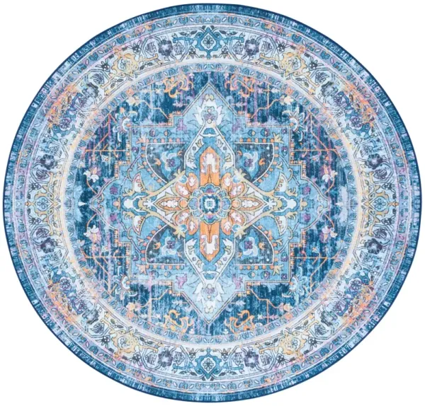 ORLANDO 756 LIGHT BLUE  6'-7' x 6'-7' Round Round Rug