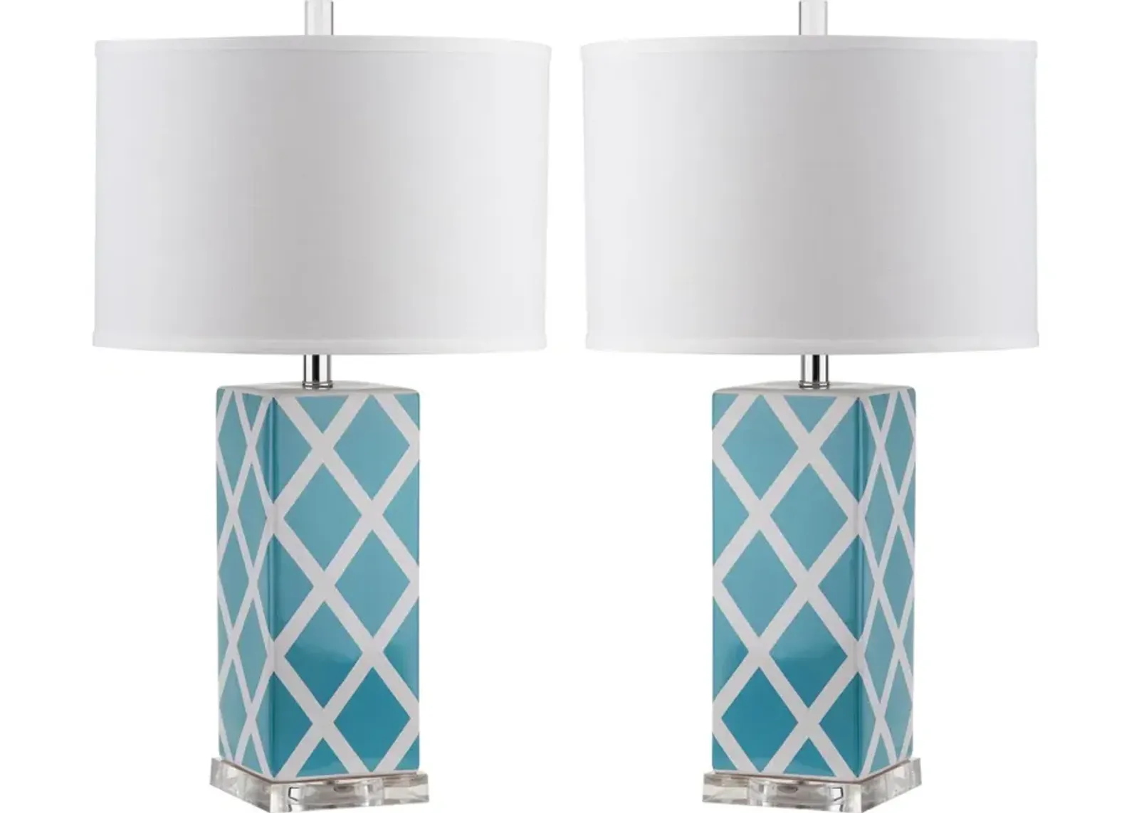 Garden 27-Inch H Lattice Table Lamp - Set of 2