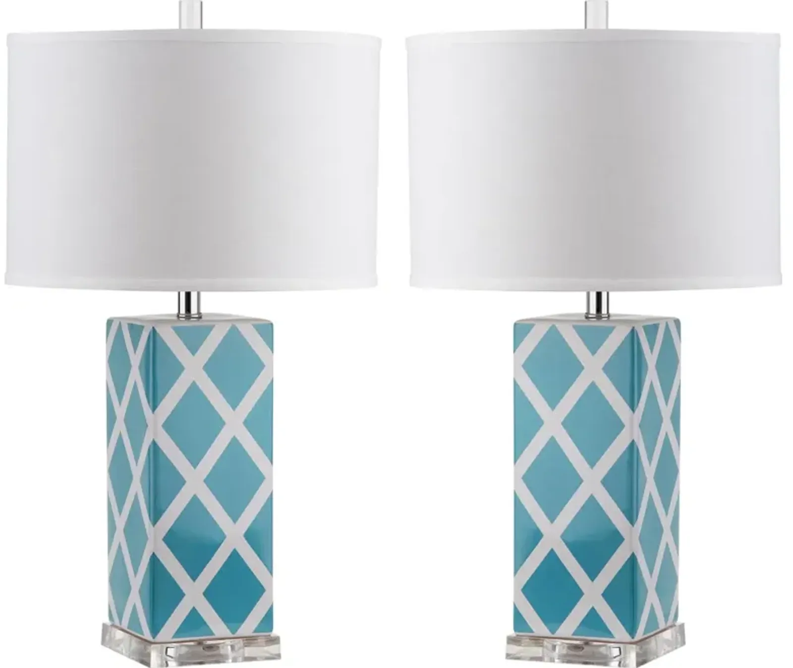 Garden 27-Inch H Lattice Table Lamp - Set of 2