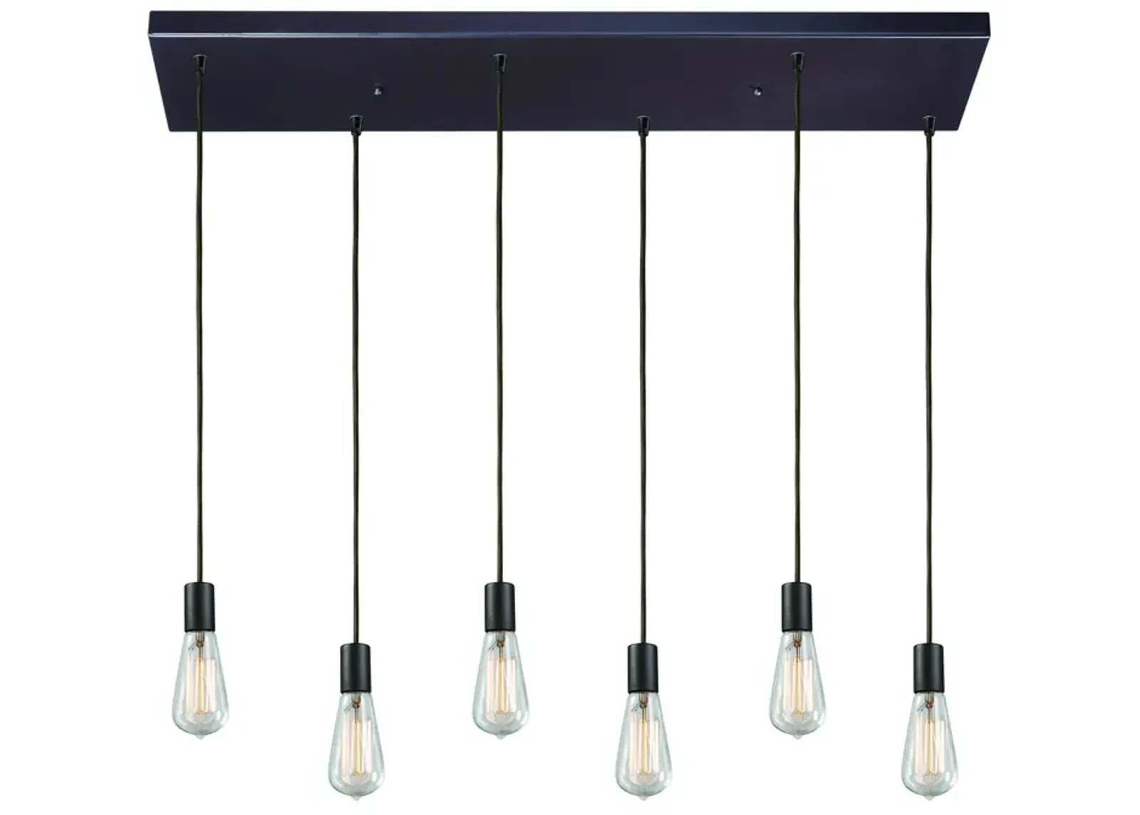 Menlow Park 30" Wide 6-Light Multi Pendant - Oiled Bronze