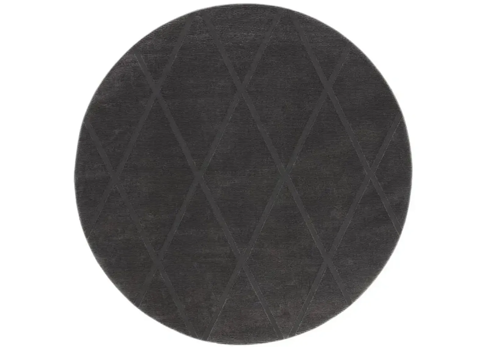 REVIVE 104 Grey 6'-7' X 6'-7' Round Round Rug