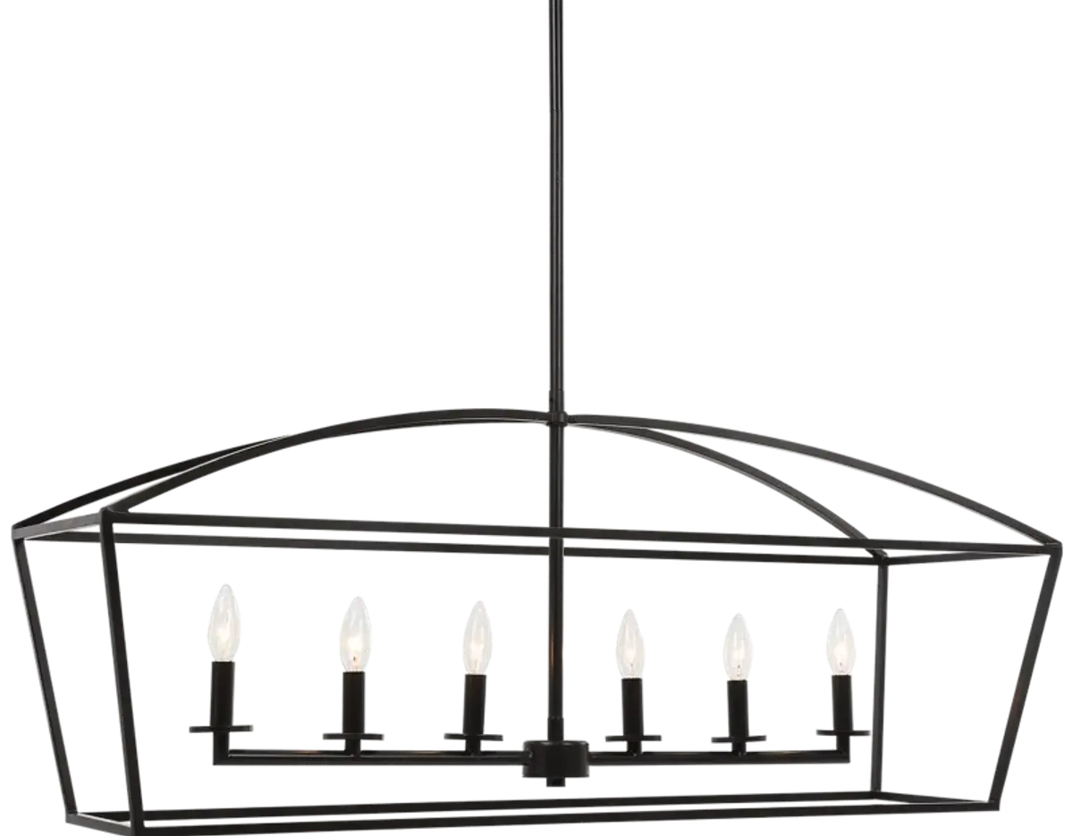 Clayton 6 Light Linear Chandelier