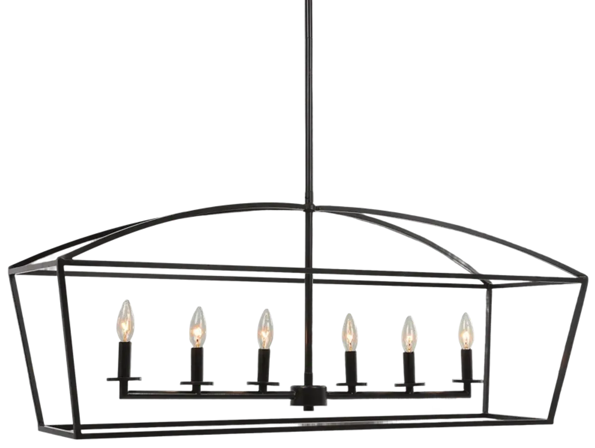 Clayton 6 Light Linear Chandelier