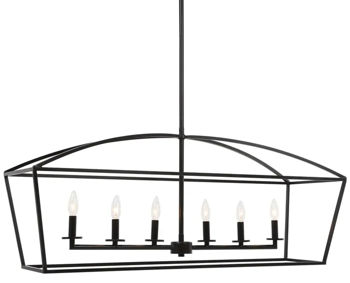 Clayton 6 Light Linear Chandelier