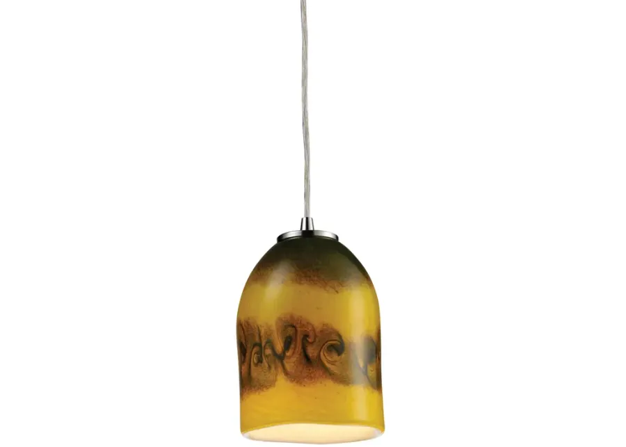 Cosmos 5" Wide 1-Light Mini Pendant - Satin Nickel