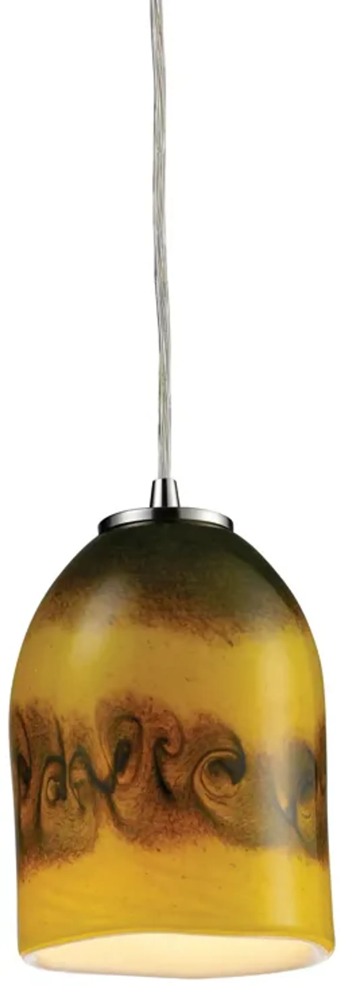 Cosmos 5" Wide 1-Light Mini Pendant - Satin Nickel