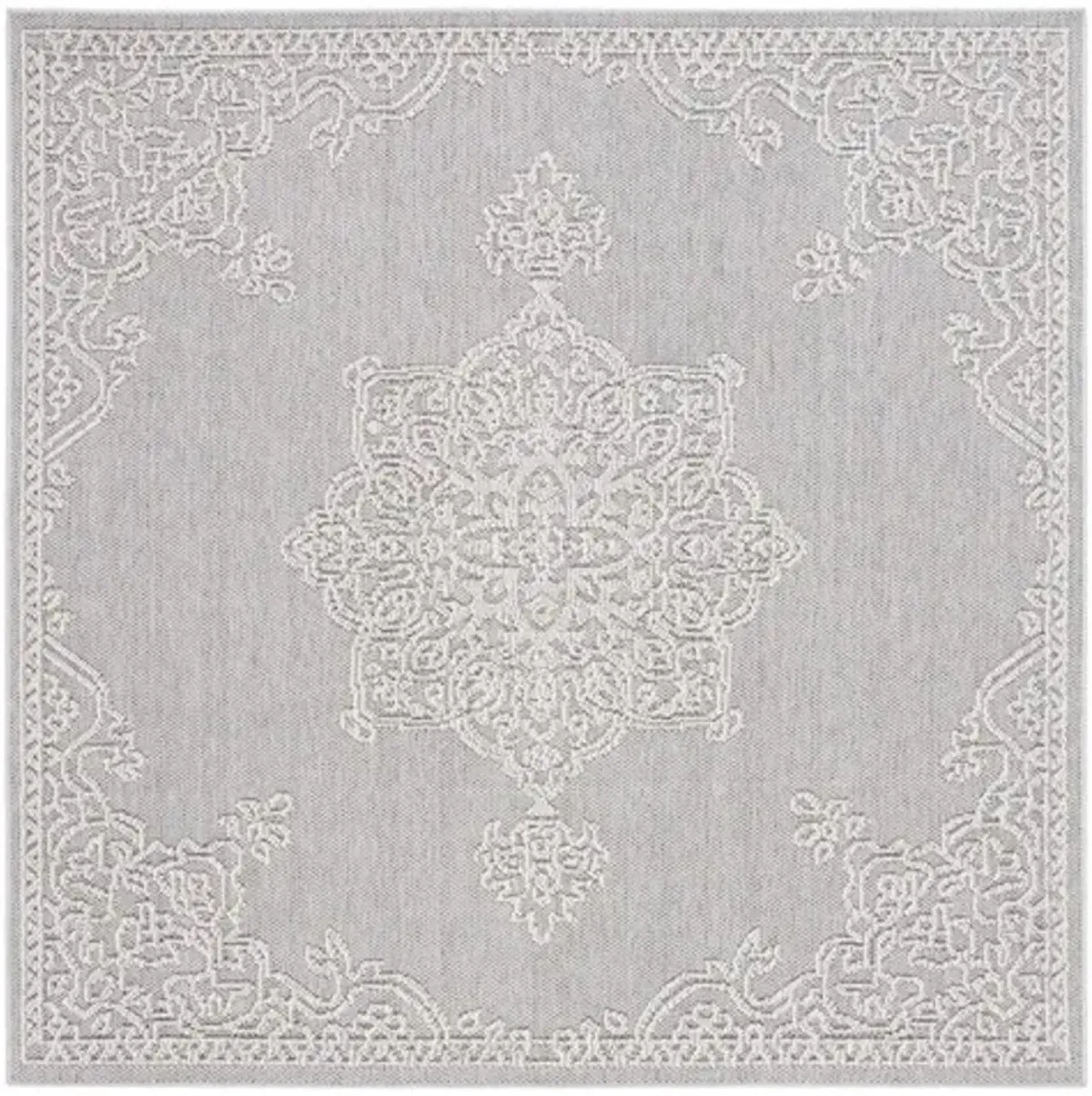 GLOBAL 228 Grey  6'-7' X 6'-7' Square Square Rug