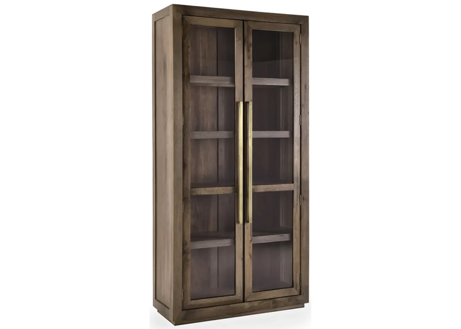 Bradley Tall Oak Wood  Cabinet in Brown