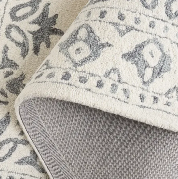 EBONY 650 IVORY  6' x 6' Square Square Rug