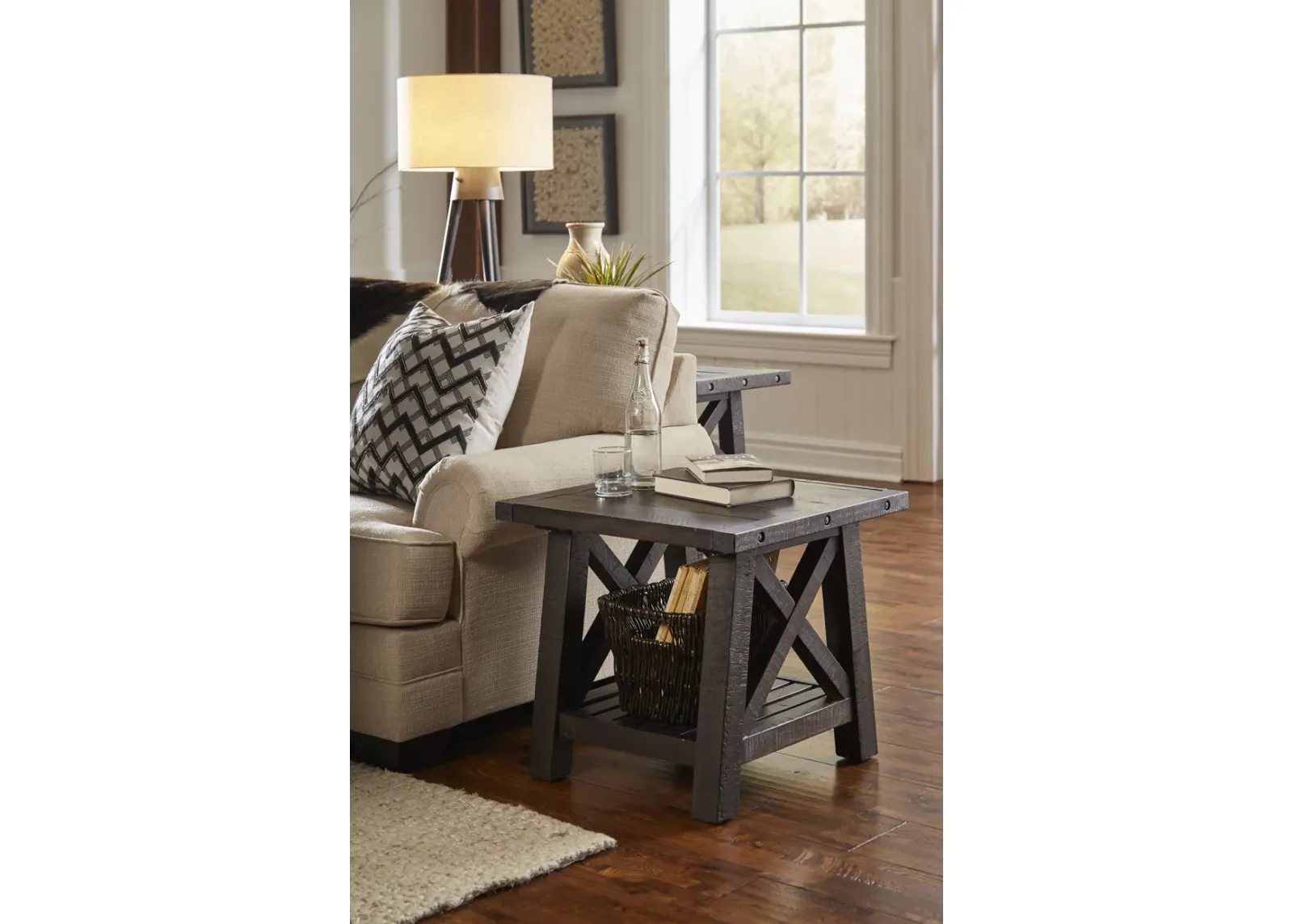 Yosemite Solid Wood Side Table in Cafe