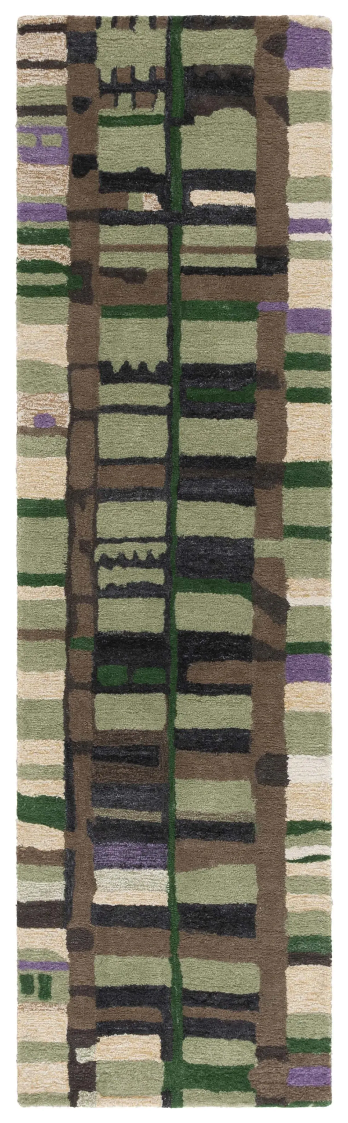 RODEO DRIVE 976 GREEN  2'-3' x 8' Runner Rug