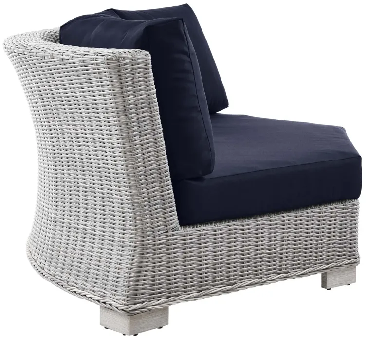 Conway Outdoor Patio Wicker Rattan Round Corner Chair