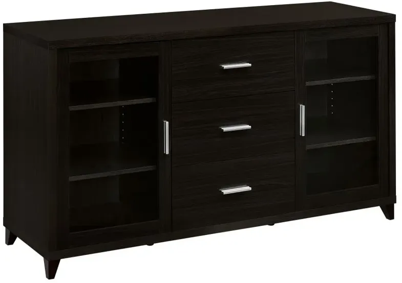 Lewes 2-door TV Stand with Adjustable Shelves Cappuccino