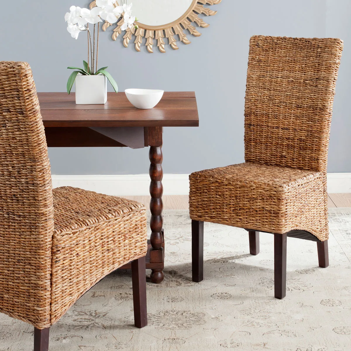 KISKA 18''H RATTAN SIDE CHAIR - Set of 2