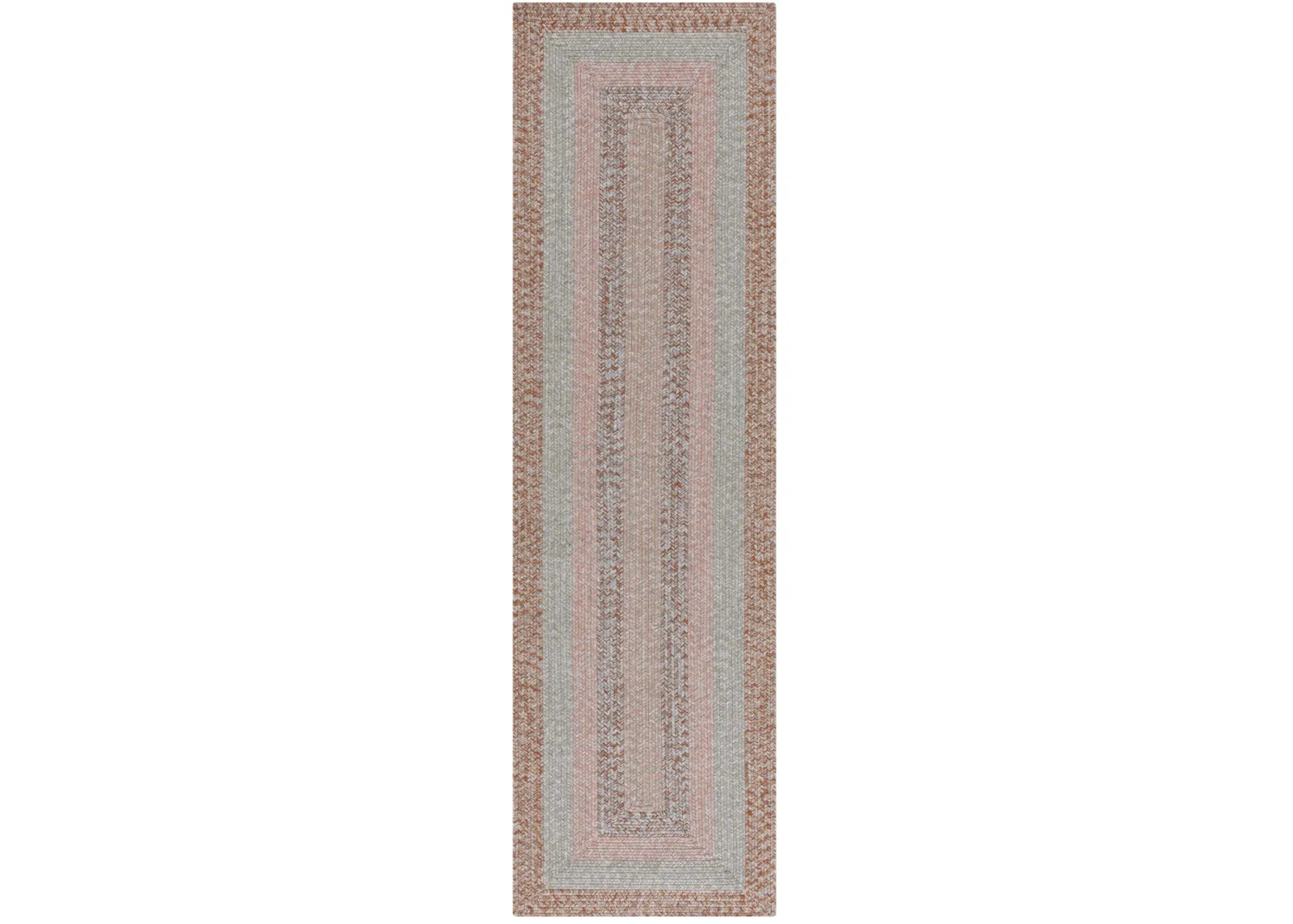 BRAIDED 318 BROWN  2'-3' x 8' Runner Rug