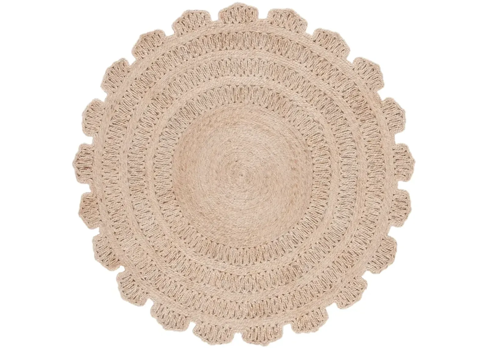 NATURAL FIBER 243 NATURAL 4' x 4' Round Round Rug