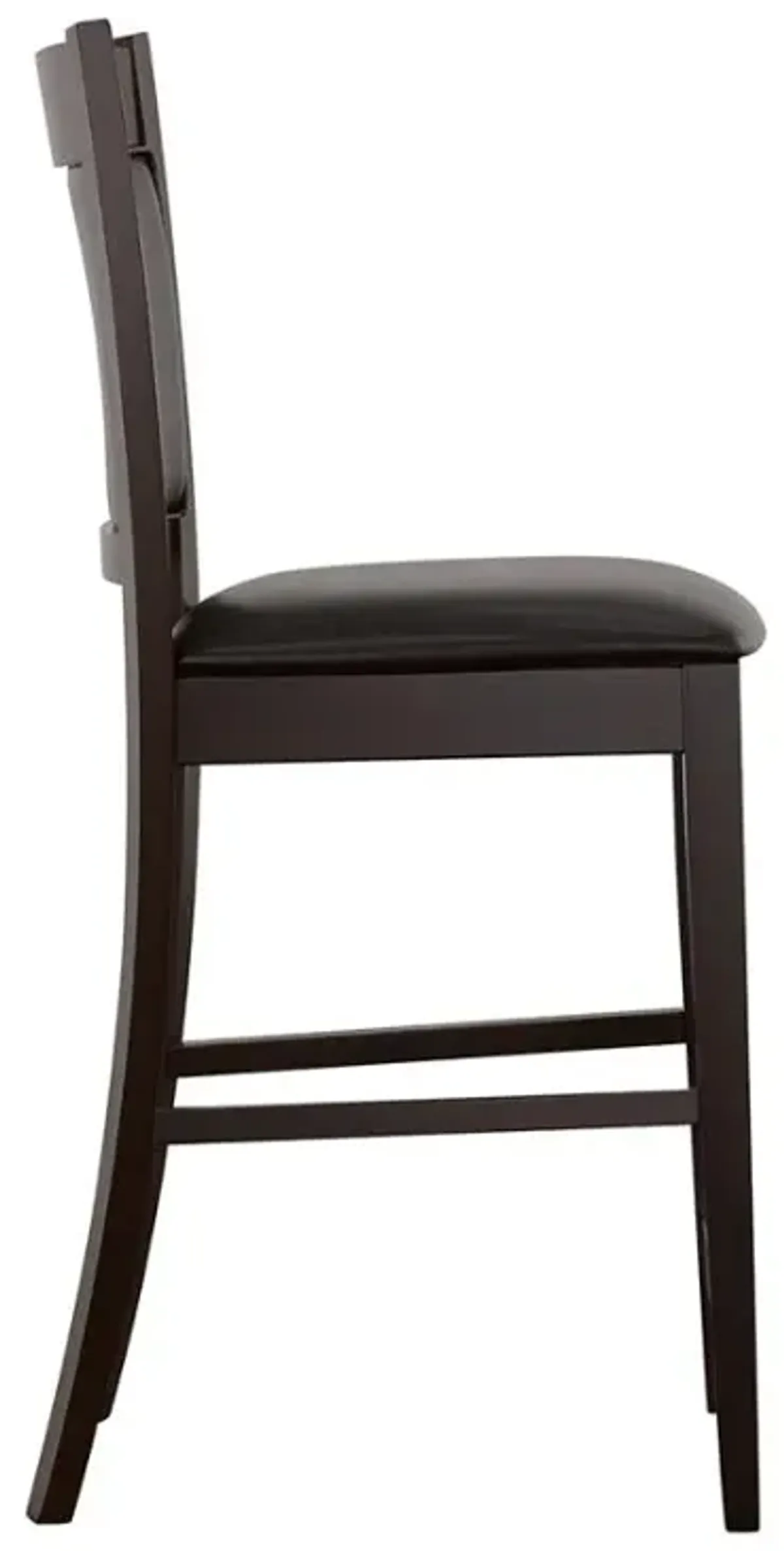 Jaden Upholstered Counter Height Stools Black and Espresso (Set of 2)