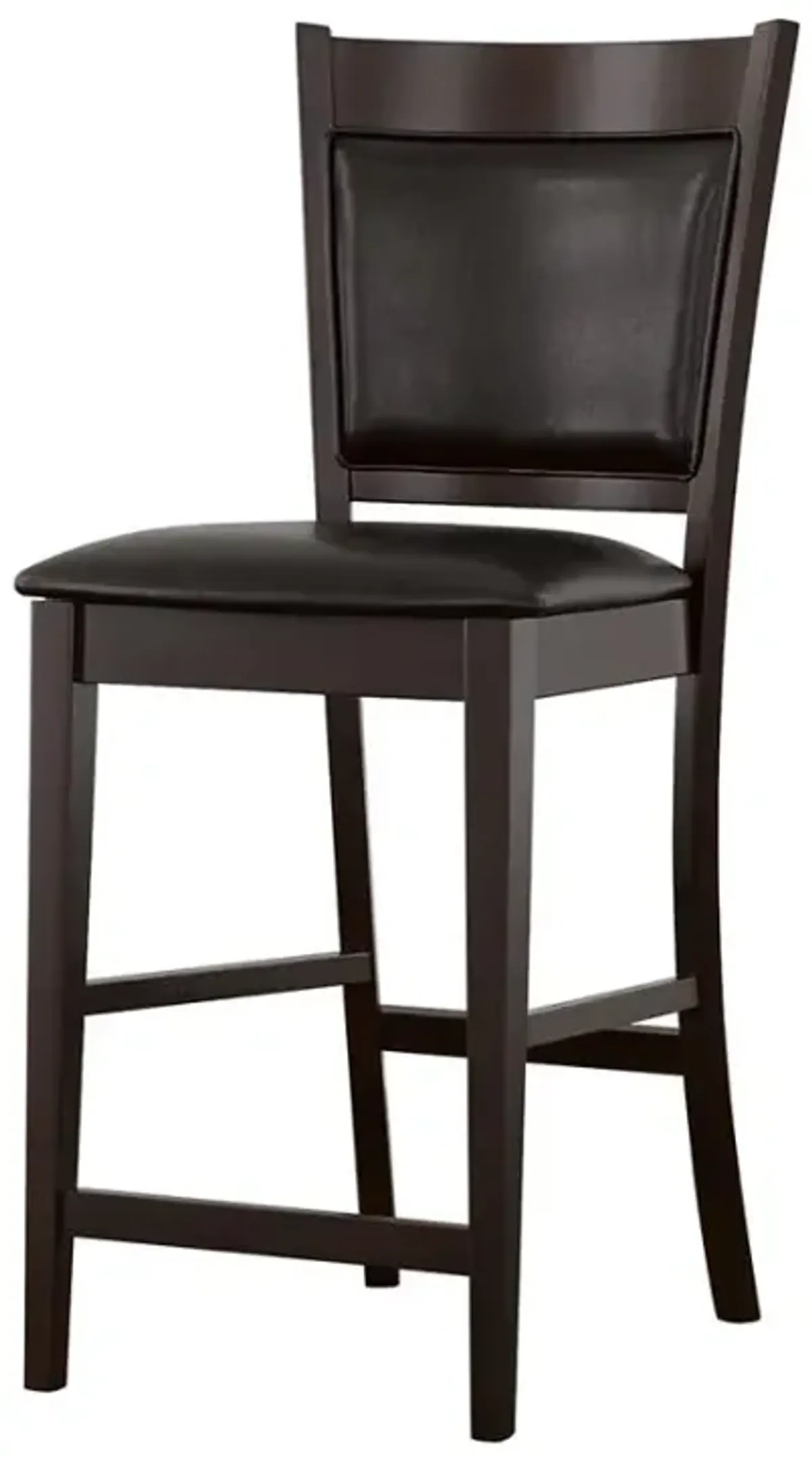 Jaden Upholstered Counter Height Stools Black and Espresso (Set of 2)