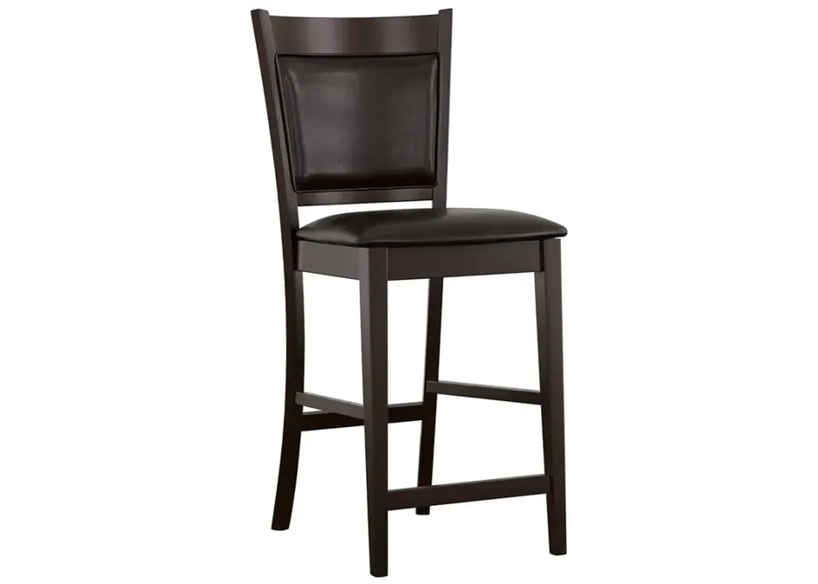 Jaden Upholstered Counter Height Stools Black and Espresso (Set of 2)