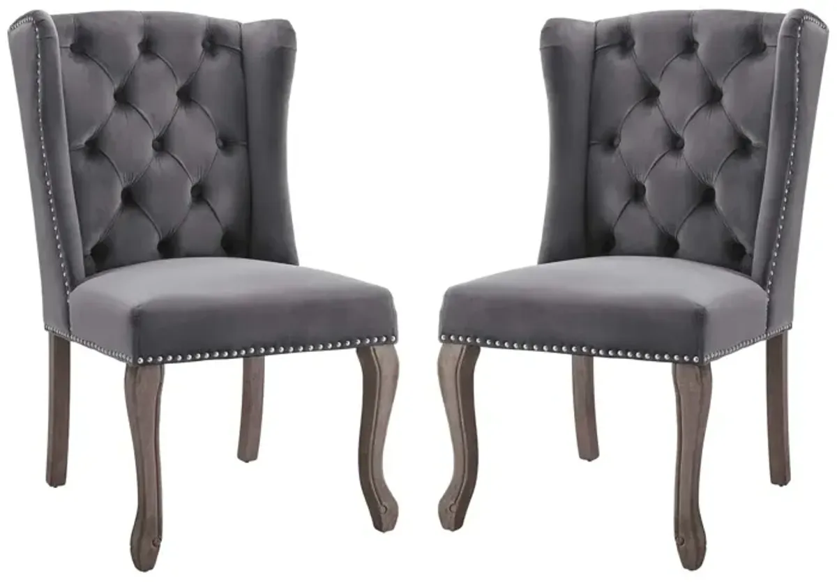 Apprise Side Chair Performance Velvet Set of 2