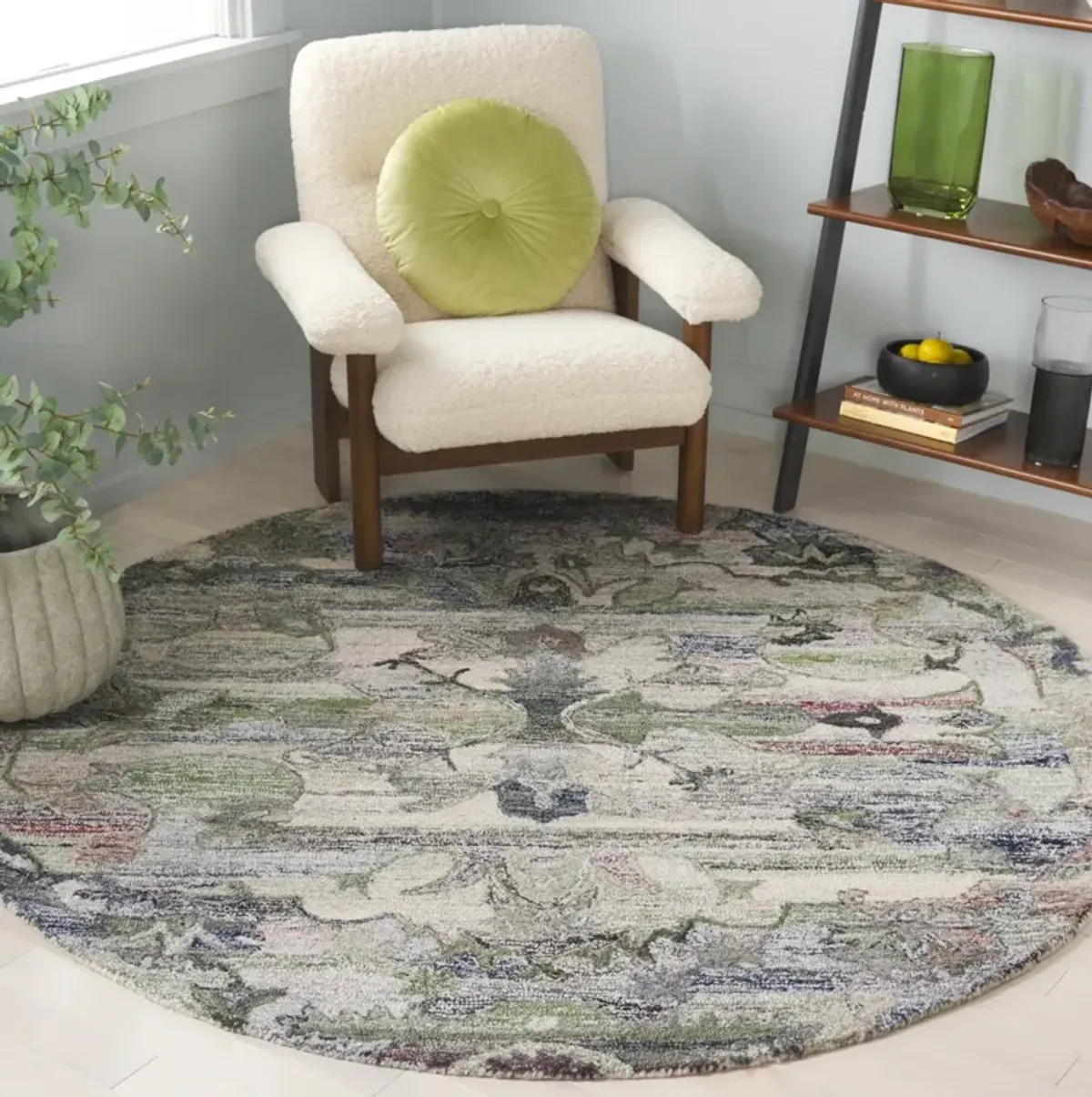 ANATOLIA 408 GREY  6' x 6' Round Round Rug