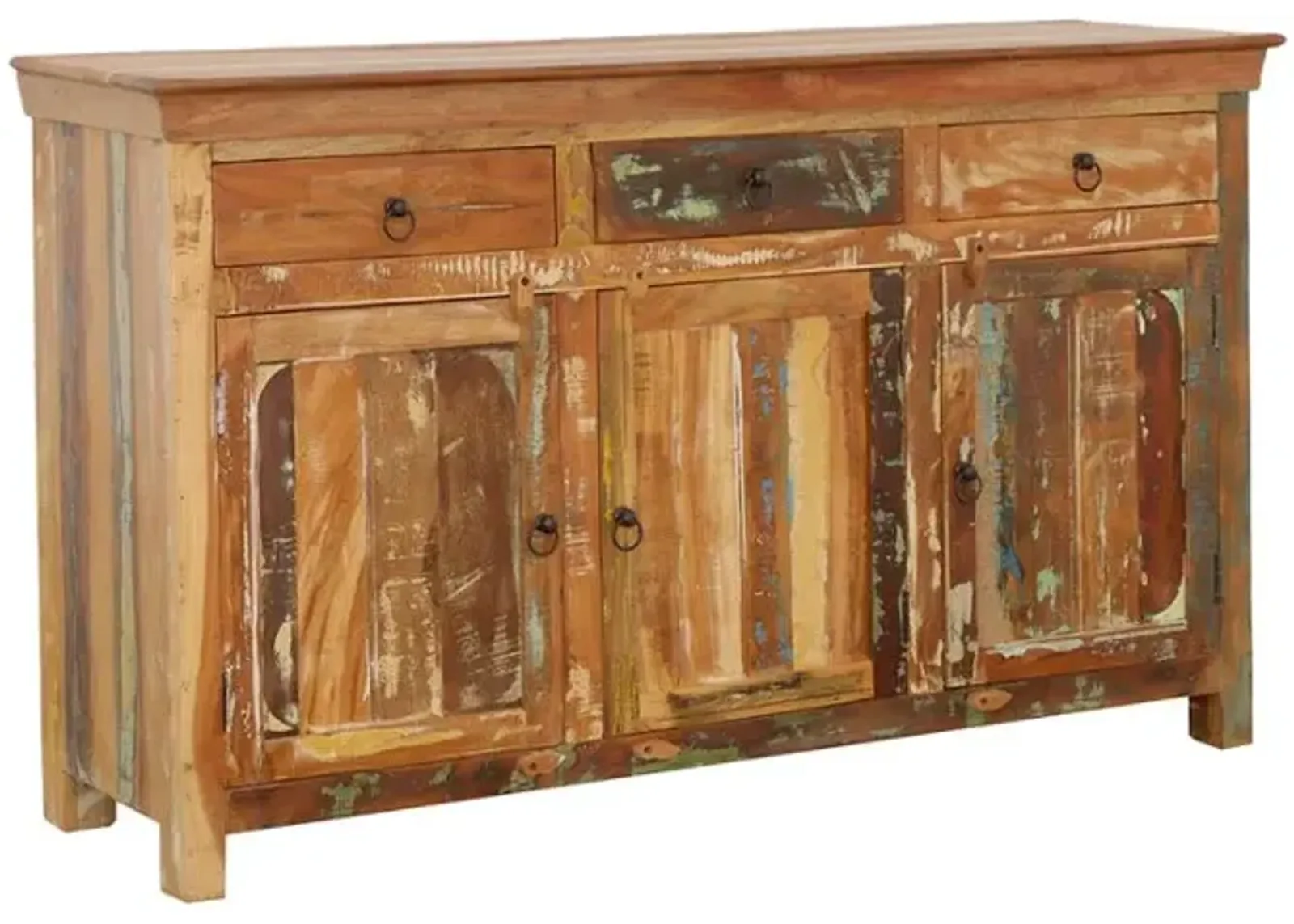 Henry 3-door Accent Cabinet Reclaimed Wood