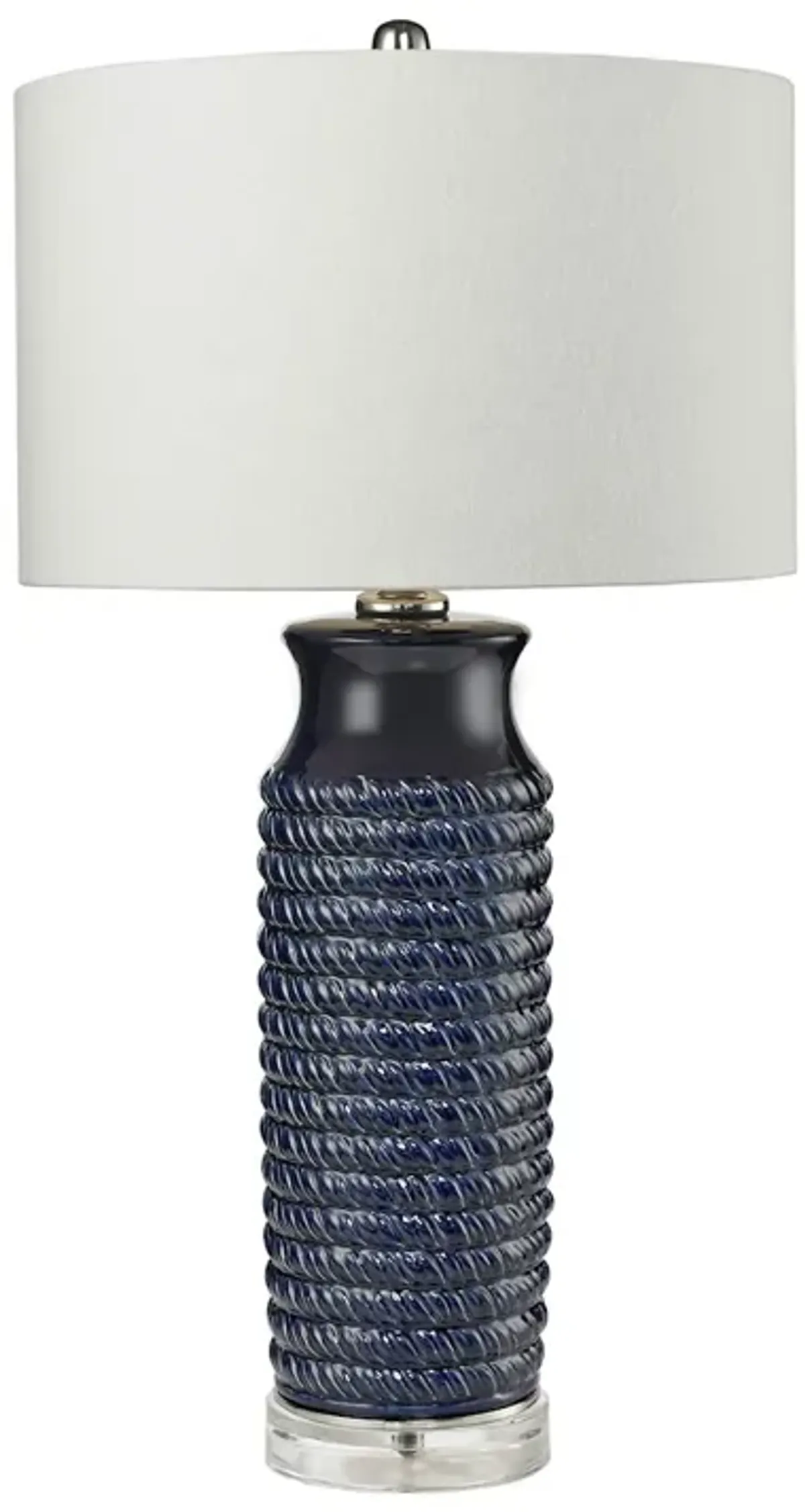 Wrapped Rope 30" High 1-Light Table Lamp - Navy