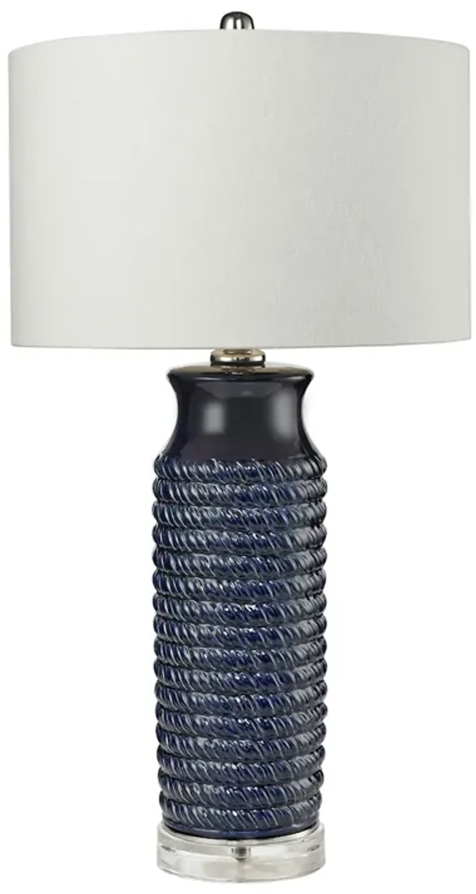 Wrapped Rope 30" High 1-Light Table Lamp - Navy