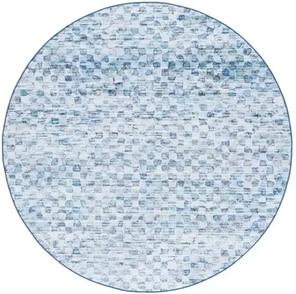 TACOMA 917 Blue  6' X 6' Round Round Rug