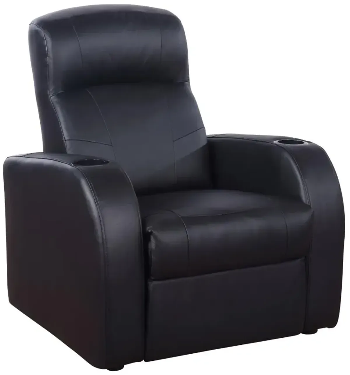 Cyrus Upholstered Recliner Living Room Set Black