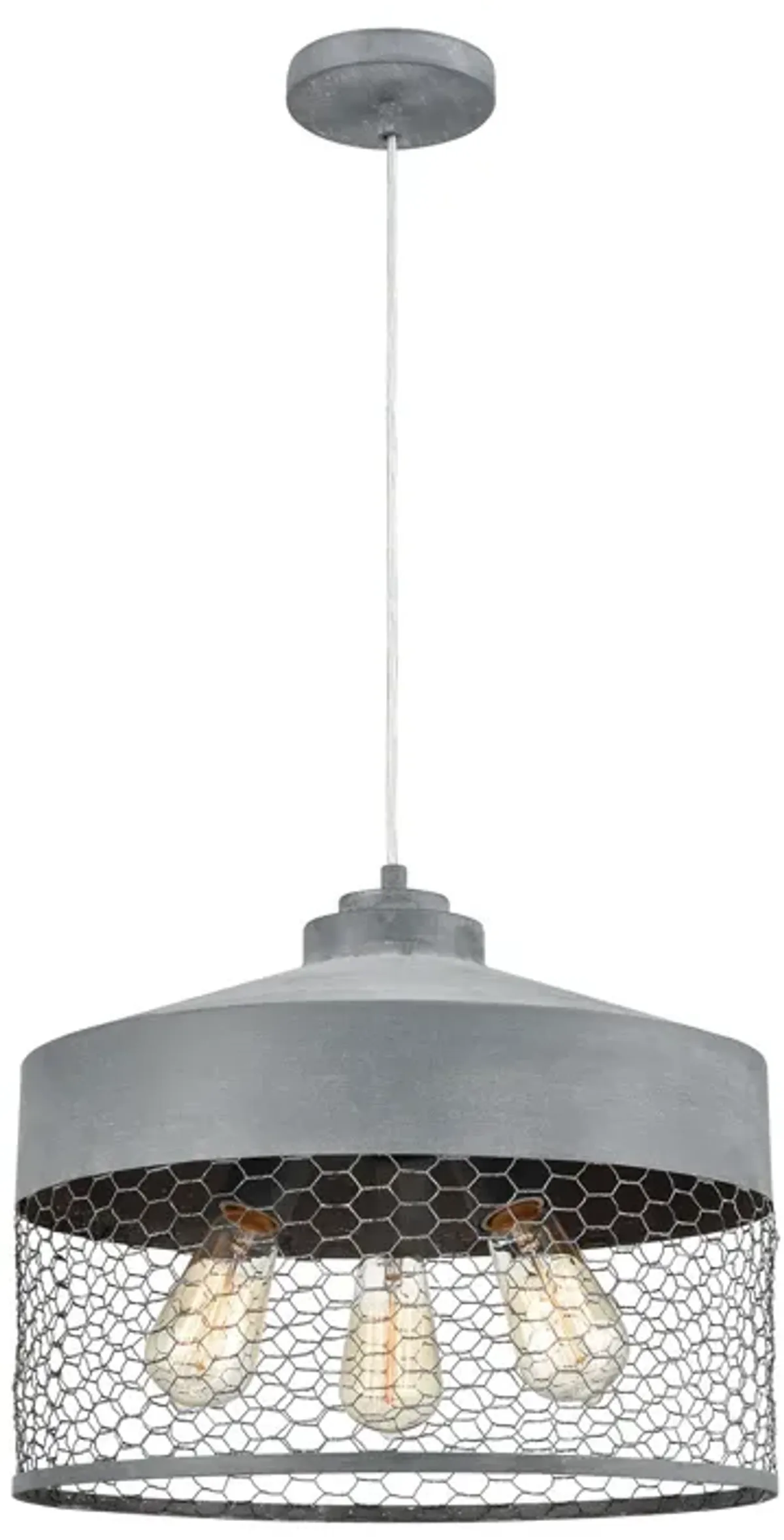 Darkhorse 16" Wide 3-Light Chandelier - Concrete