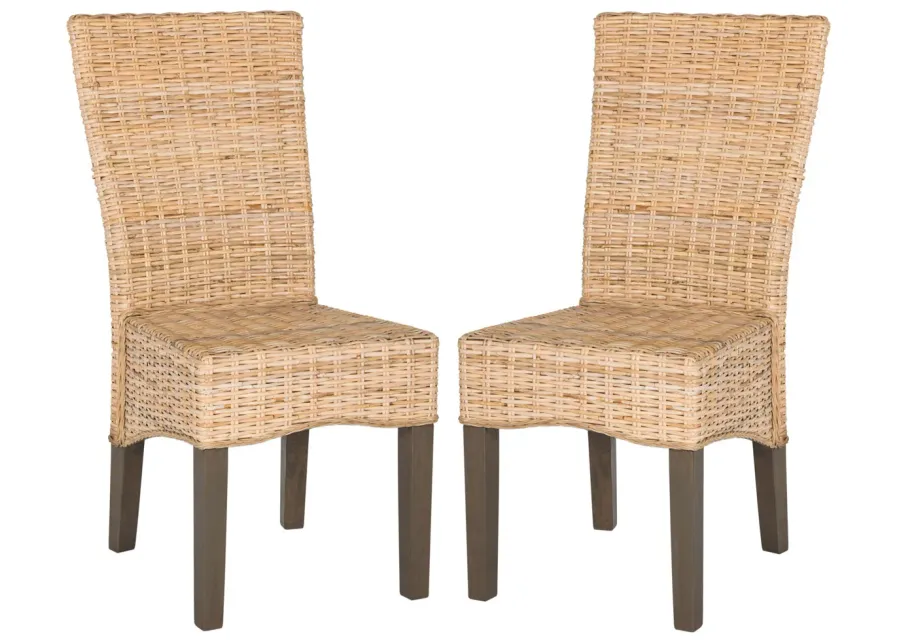 OZIAS 19''H WICKER DINING CHAIR - Set of 2