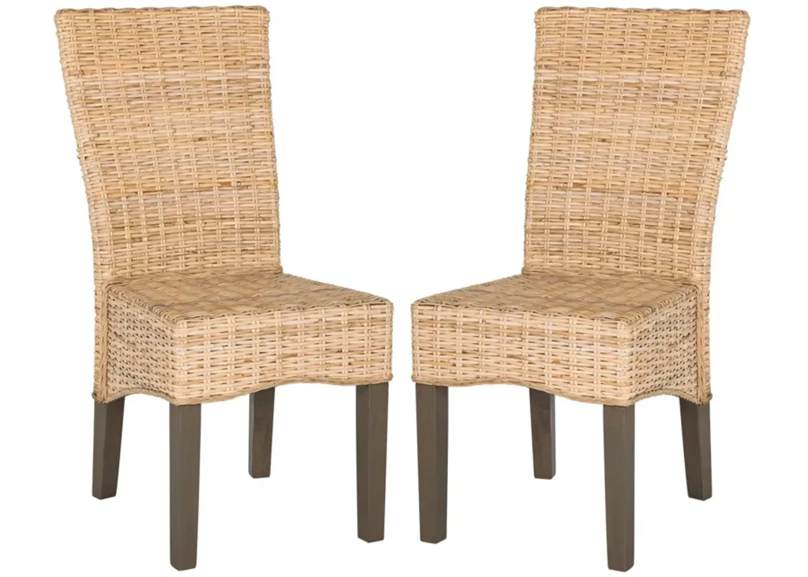 OZIAS 19''H WICKER DINING CHAIR - Set of 2