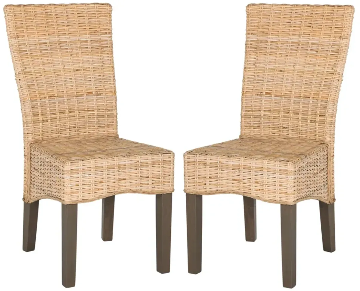 OZIAS 19''H WICKER DINING CHAIR - Set of 2