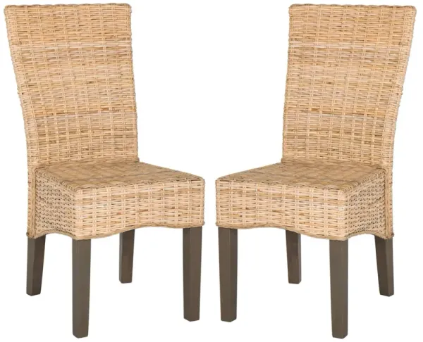 OZIAS 19''H WICKER DINING CHAIR - Set of 2