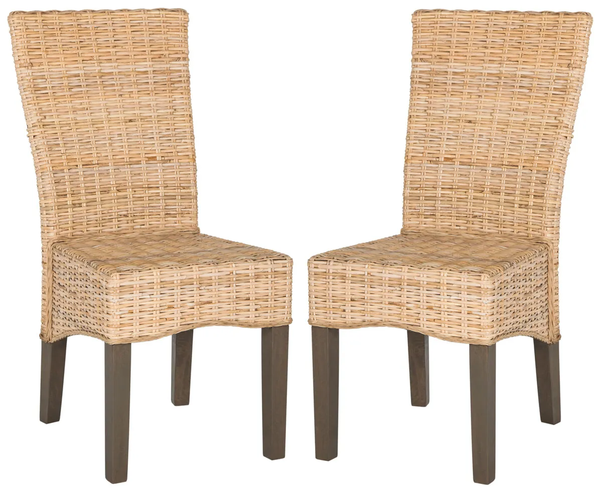 OZIAS 19''H WICKER DINING CHAIR - Set of 2